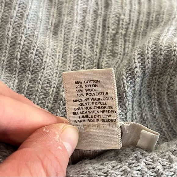 Ann Taylor LOFT Gray Wool Blend Open Front Cardigan Sweater Size Small - Picture 7 of 7